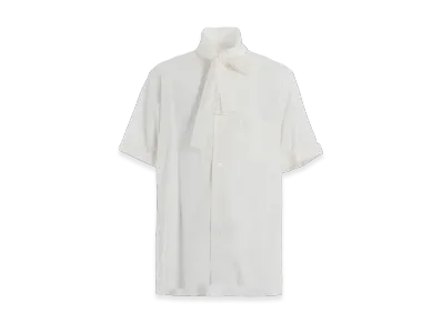 S'YTE Cotton Silk Loan Short-Sleeve Stall Shirt "White"