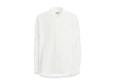 S'YTE Cotton Silk Loan Loose-Fit Open Collar Shirt "White"