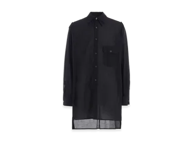 S'YTE Cotton Silk Loan Oversized Double Collar Military Shirt "Black"