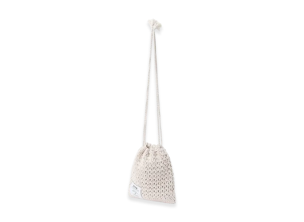 S'YTE Knitted Drawstring Mini Bag "White"