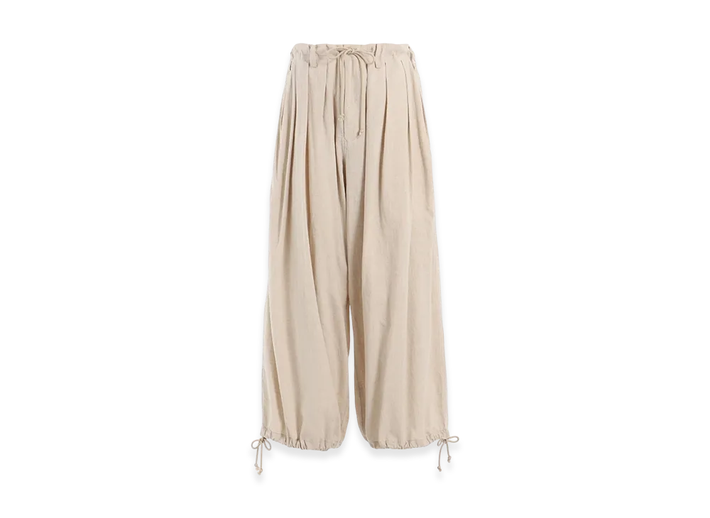 S'YTE Cotton/Linen Poplin Balloon Pants "Ecru"