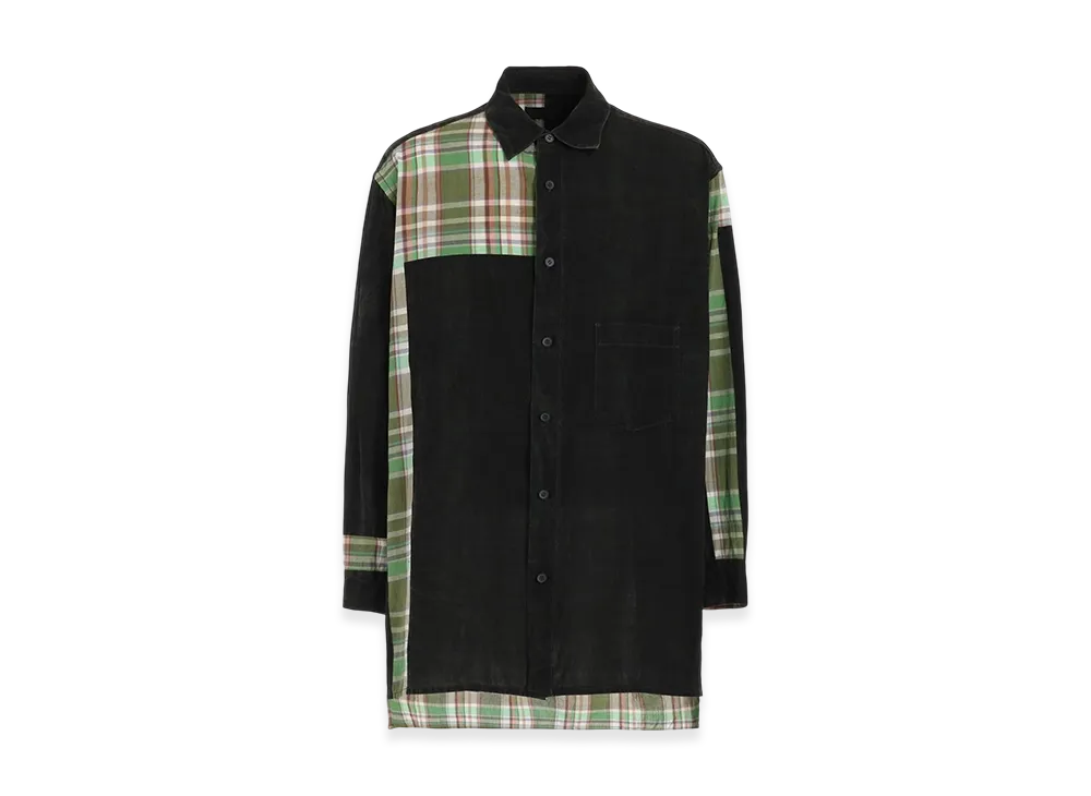 S'YTE Madras Check Pigment Print Oversized Regular Collar Shirt "Green"