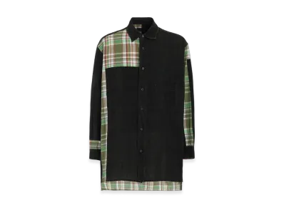 S'YTE Madras Check Pigment Print Oversized Regular Collar Shirt "Green"