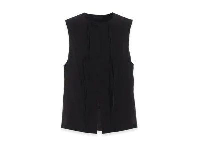 S'YTE Crepe de Chine China Button Vest "Black"