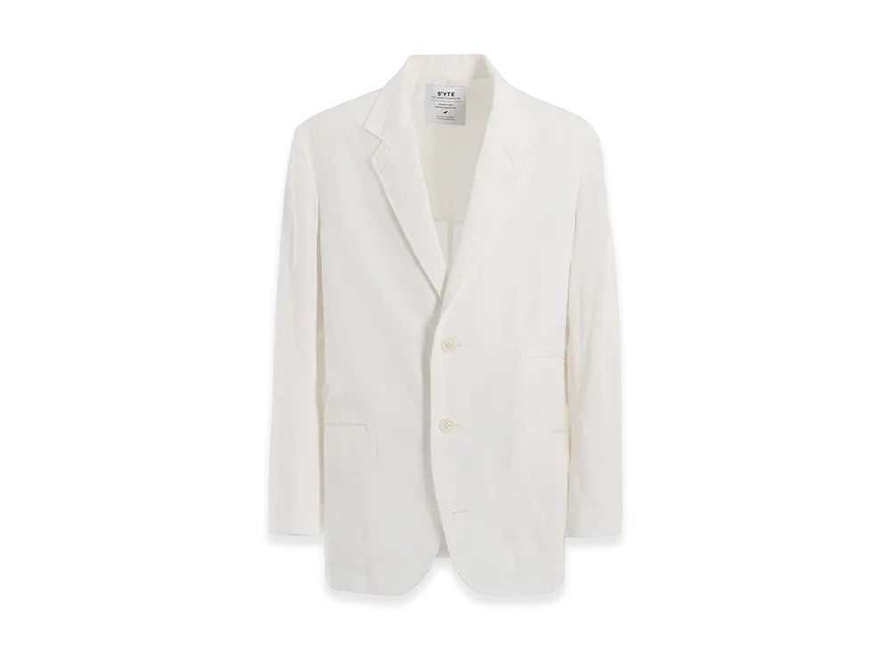 S'YTE Cotton/Linen Dungaree 2BS Jacket "White"