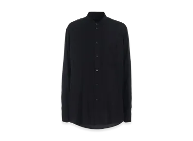 S'YTE Rayon Twill Loose Fit Stand Collar Shirt "Black"