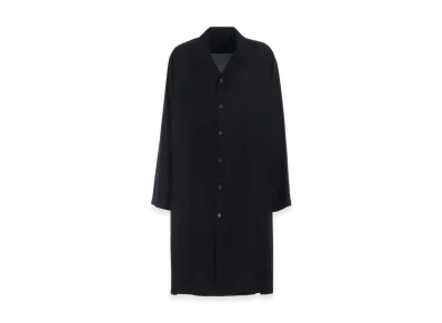 S'YTE Rayon Twill Open-Collar Long Shirt "Black"