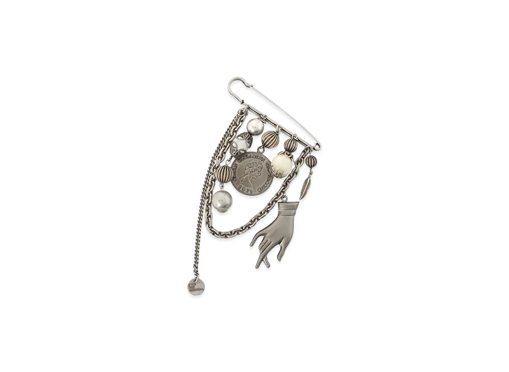 S'YTE Brass Multi-Motif Brooch "Silver"