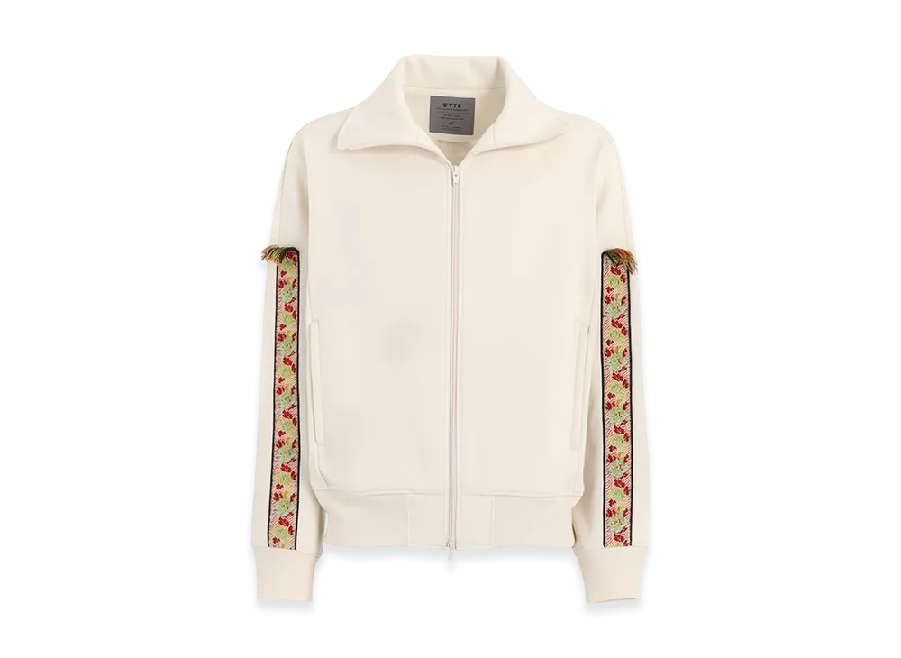 S'YTE Pe/Smooth Jersey Track Jacket With Tyrolean Tapes "Ivory"
