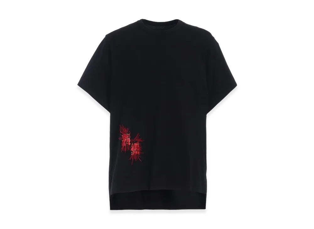 S'YTE Classic Jersey Tyrolean Embroidery T-Shirt "Black"