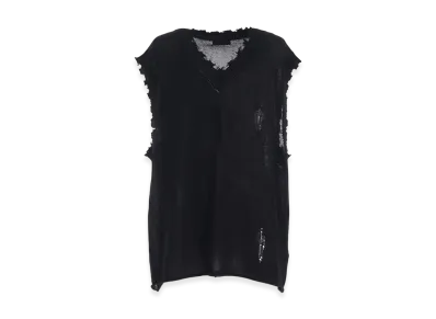S'YTE Compact Twist 10G Damaged Knitted Vest "Black"