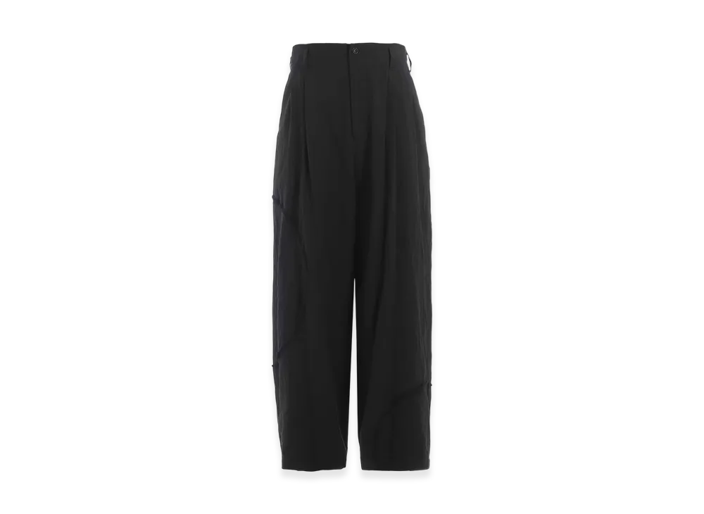 S'YTE Linen/Cotton Herringbone Zigzag Cut-Out Pants "Black"