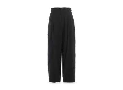 S'YTE Linen/Cotton Herringbone Zigzag Cut-Out Pants "Black"