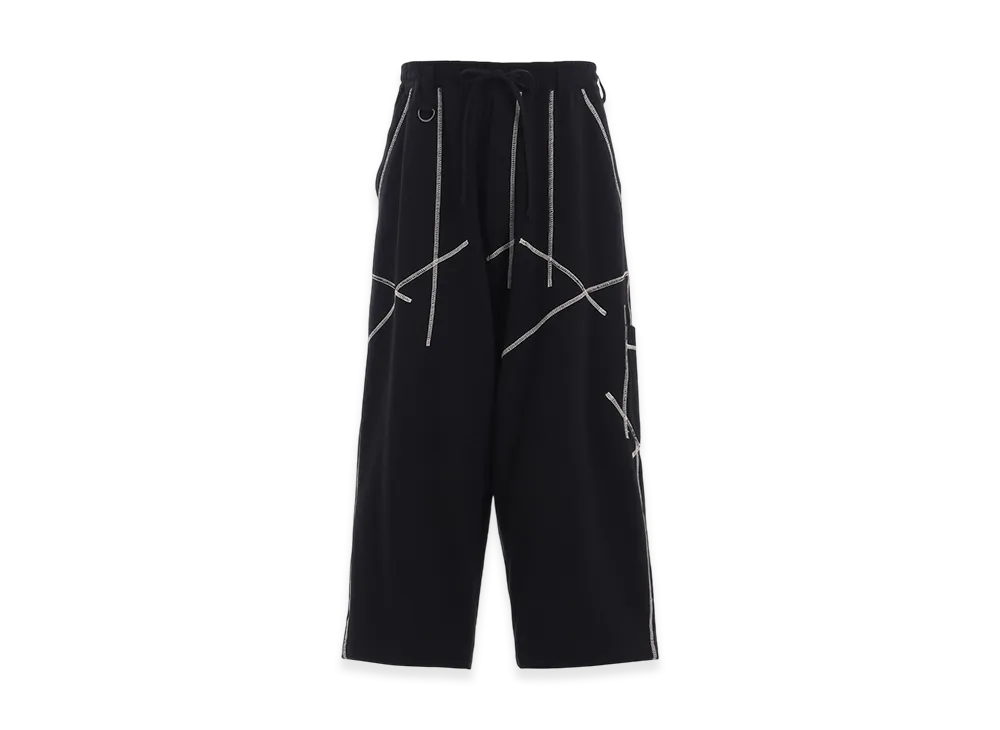 S'YTE French Terry Random Stitch Wide Pants "Black"