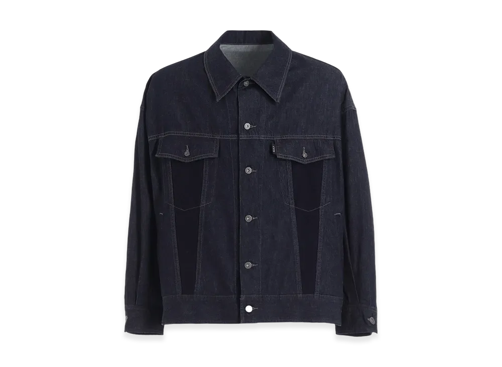 S'YTE 7oz Two-Tone Denim Trucker Jacket "Indigo"