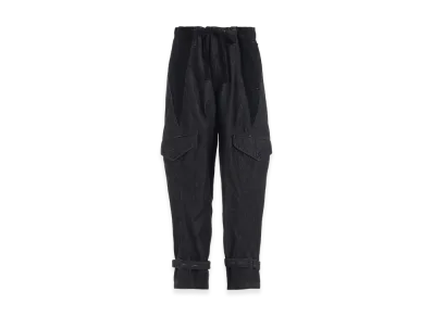 S'YTE 7oz Two-Tone Denim M-59 Cargo Pants "Black"