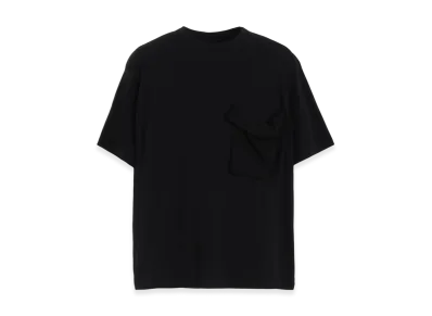 S'YTE Soft JerseyCrepe De Chine Pocket T-Shirt "Black"