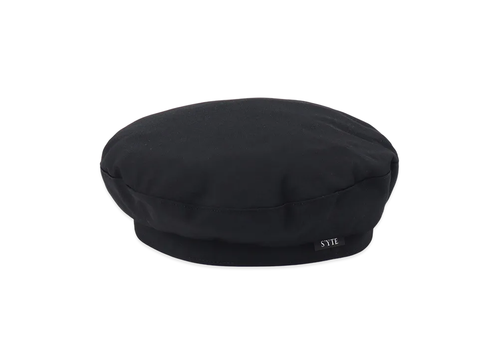 S'YTE Washer Wool Gabardine Beret "Black"