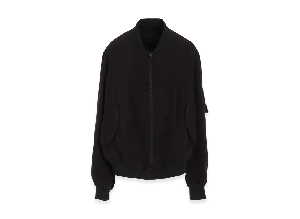 S'YTE Crepe de Chine Bomber Jacket "Black"