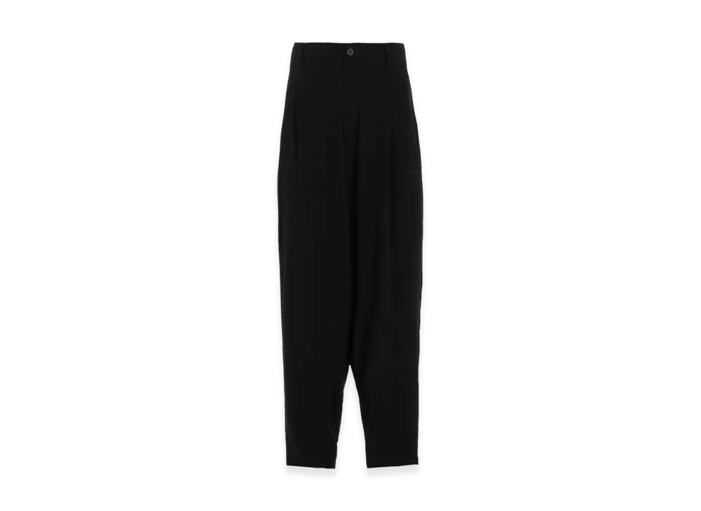S'YTE Crepe de Chine Side Tuck Trousers "Black"