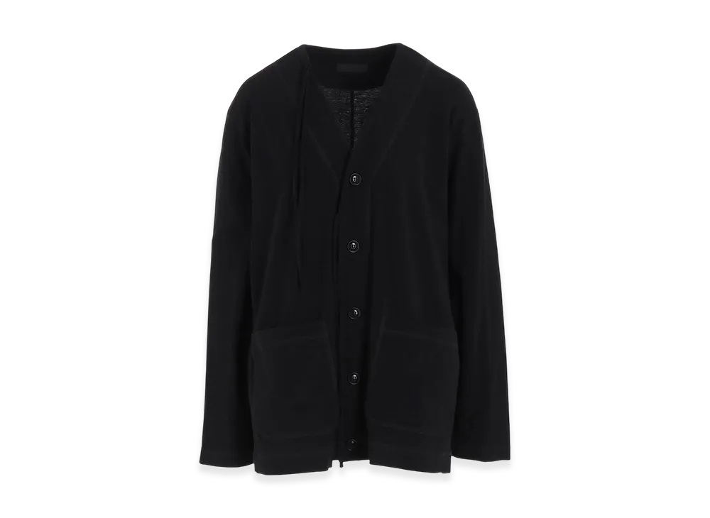 S'YTE Soft Jersey Flap Binder V-Neck Cardigan "Black"