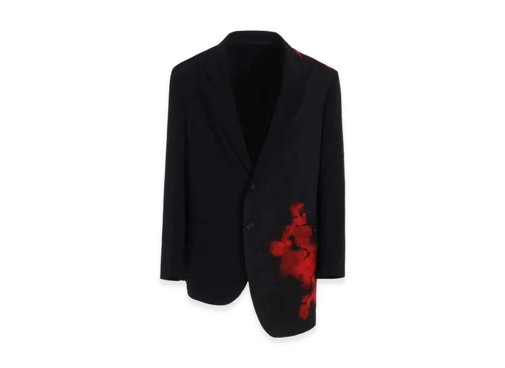 S'YTE Flames Pattern Asymmetrical Jacket "Black"