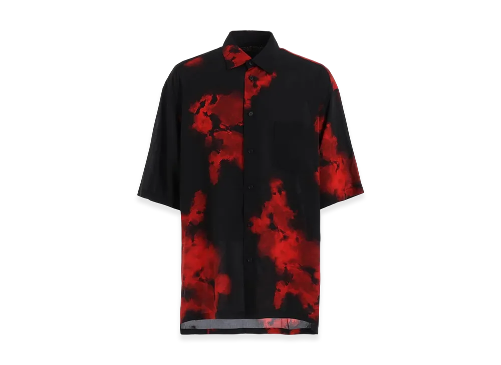 S'YTE Flames Pattern Oversized Short-Sleeve Shirt "Black"