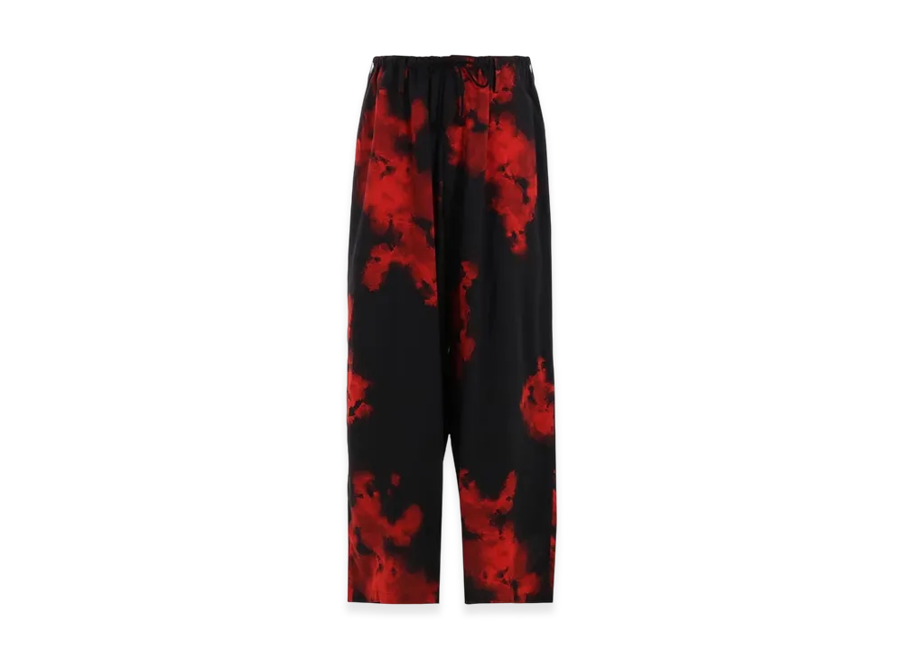 S'YTE Flames Pattern Waist-String Wide Pants "Black"