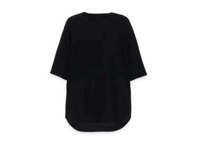 S'YTE Cotton Gauze Back Center Stitch Oversized Raglan Sleeve T-Shirt "Black"