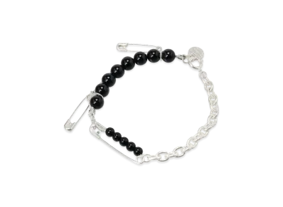 S'YTE Safety Pins Onyx Bracelet "Black"