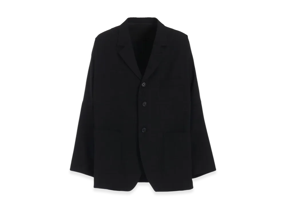 S'YTE Washer Wool Gabardine Raglan Sleeve Jacket "Black"