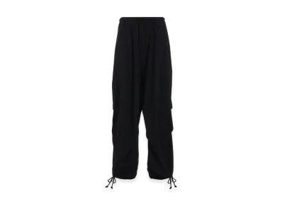 S'YTE Washer Wool Gabardine Knee Tuck Military Pants "Black"