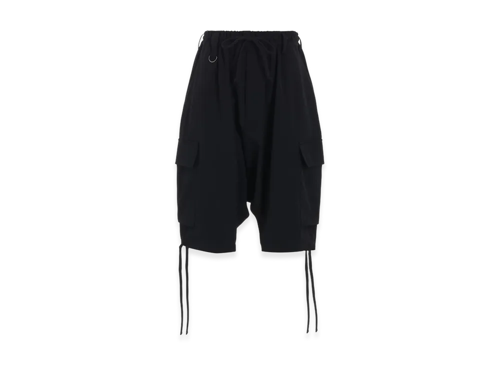 S'YTE Washer Wool Gabardine Saruel Cargo Shorts "Black"