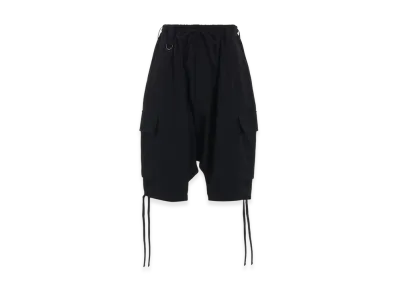 S'YTE Washer Wool Gabardine Saruel Cargo Shorts "Black"