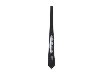 S'YTE x Koichi Iyoda Artwork Printed Silk Tie -Quill- "Black"