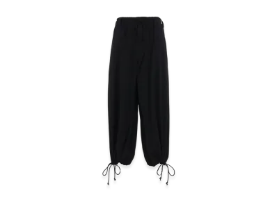 S'YTE Washer Wool Gabardine Hakama Balloon Pants "Black"