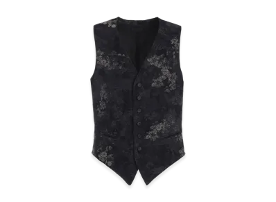 S'YTE Faded Floral Jacquard Vest "Black"