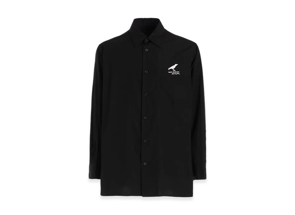 S'YTE Cotton Broad Crow Embroidered Shirt "Black"