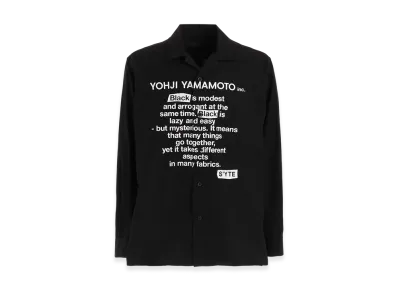 S'YTE Cotton Broad Black Is Modest Message Printed Shirt "Black"