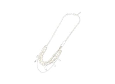 S'YTE Safety Pins Imitation Pearl Necklace "White"