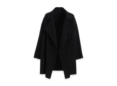 S'YTE Cotton Drill Cut-Out Drape Coat "Black"