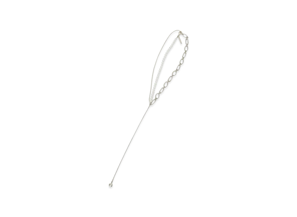 S'YTE Pearl Chain Necklace "Silver"
