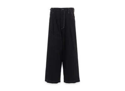 S'YTE Cotton Twill Garment Dyed Suspender Pants "Black"