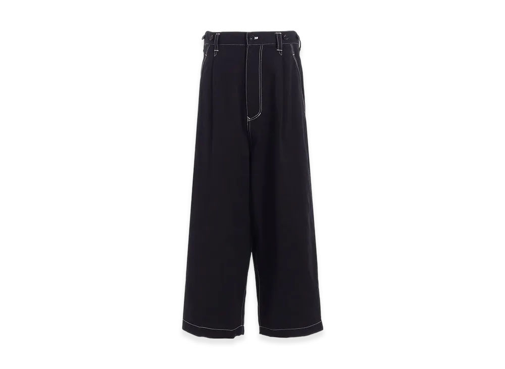 S'YTE Cotton Twill Garment Dyed Suspender Pants "Navy"