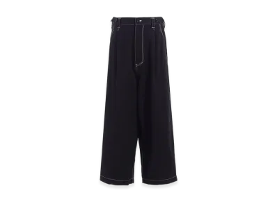 S'YTE Cotton Twill Garment Dyed Suspender Pants "Navy"