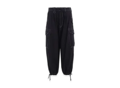 S'YTE Cotton Twill Garment Dyed Balloon Cargo Pants "Navy"