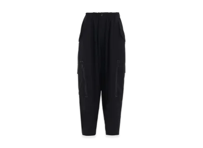 S'YTE Pe/Gabardine Zipper-Taped Cargo Pants "Black"