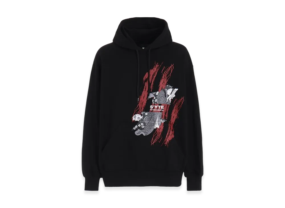 S'YTE Cat And Woman Ukiyo-E Graphic Hoodie "Black"