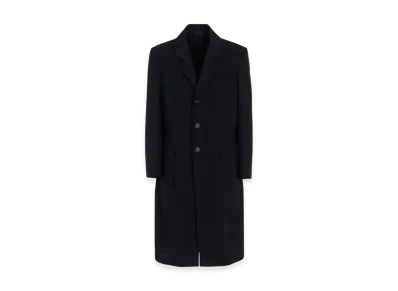S'YTE Washer Wool Gabardine Slim Long Jacket "Black"