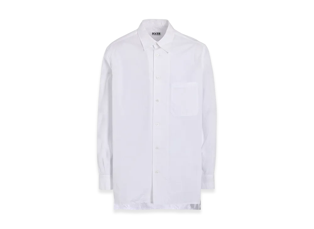 S'YTE Cotton Broad Loose-Fit Regular Collar Shirt "White"